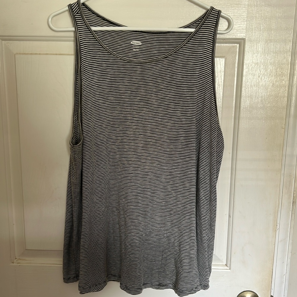 Black and White Striped Tank